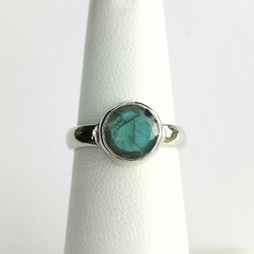 Labradorite Sterling Silver stacking ring size 6 🆕